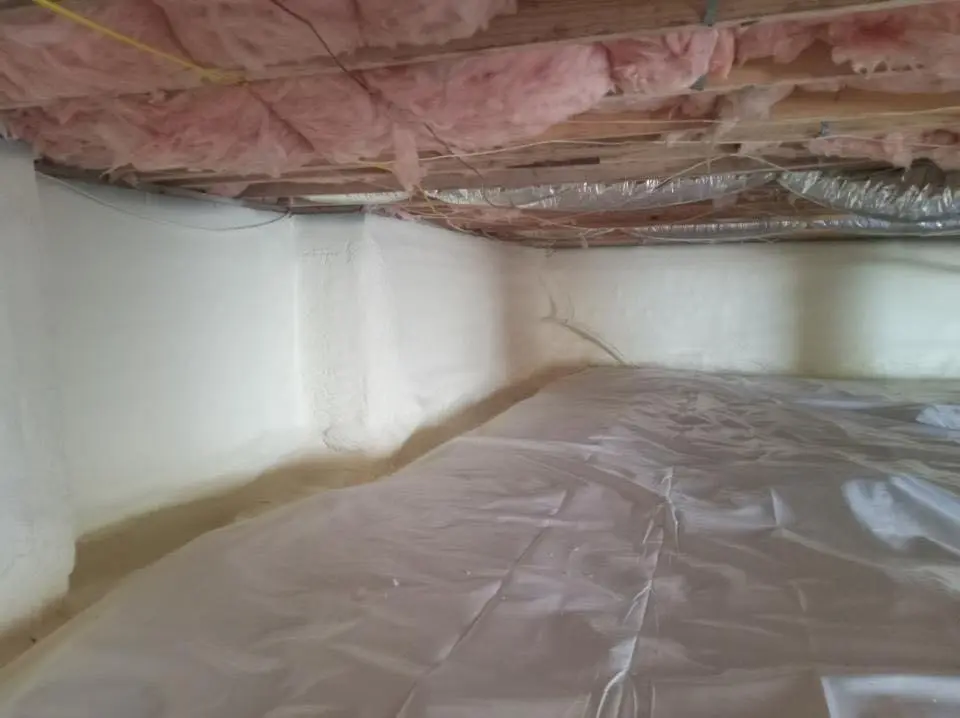 Crawl space encapsulation with closed-cell spray foam for Roof Waterproofing in Salem